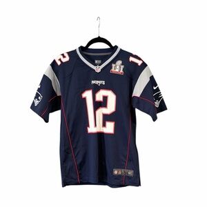 Tom‎ Brady New England Patriots Super Bowl 51 Nike Jersey Size Large Youth 14-16